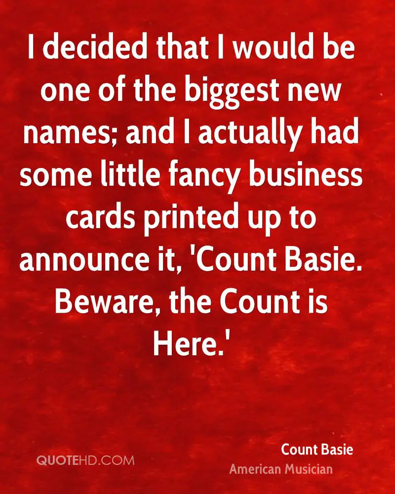 5 Famous Count Basie Quotes